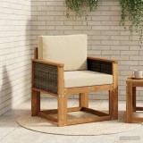 vidaXL Canapea Medie pentru Exterior Lemn Solid de Acacia natural 3438827