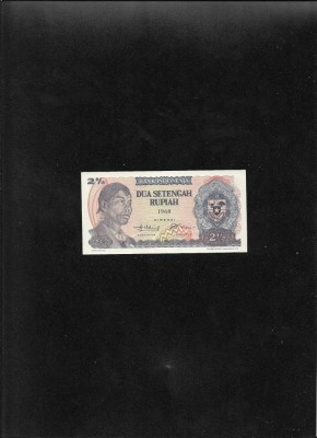 Rar! Indonezia 2 1/2 rupiah 1968 seria030162 unc foto