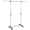 Suport pentru haine pe roti, reglabil pe inaltime si latime, din aluminiu cromat, 160x45x150cm, argintiu Household NewTrend