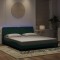 vidaXL Cadru de pat cu lumini LED, verde &icirc;nchis, 180x200 cm, catifea 3213870