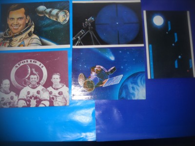 HOPCT LOT NR 914 DUMITRU PRUNARIU SI -COSMOS /SPACE -5 CARTI POSTALE-NECIRCULATE foto
