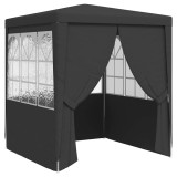 VidaXL Cort de petrecere profesional cu pereți antracit 2x2 m 90 g/m&sup2;