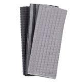 Set prosoape bucatarie, ETK, din microfibra, 3 buc, carouri dungi, gri, 60x35 cm