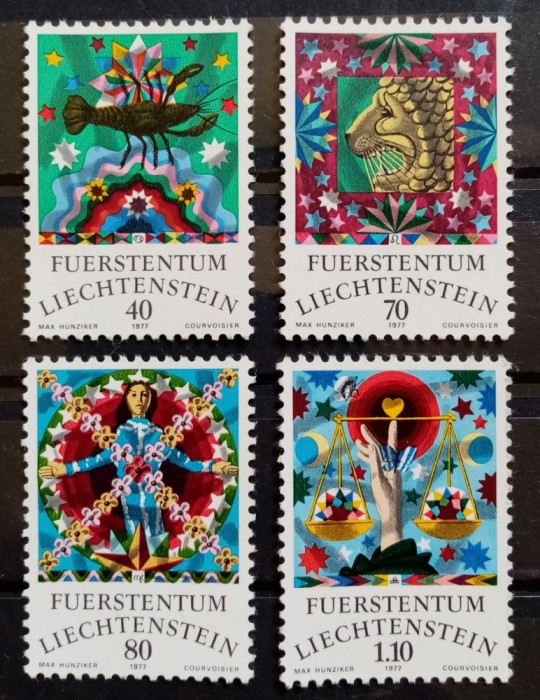 BC281, Liechtenstein 1977, serie zodiac