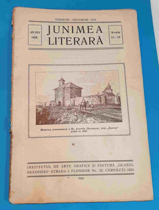 Revista JUNIMEA LITERARA anul 1925 - Biserica Armeneasca