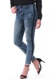 Cumpara ieftin CL715-444 Jeans skinny, din denim prespalat, cu dunga decorativa pe lateral
