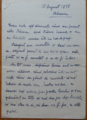 Scrisoare S. Luchian catre Cecilia Vasilescu, transcrisa olograf de Laura Cocea foto