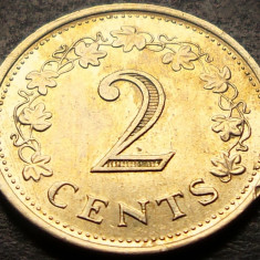 Moneda exotica 2 CENTI - MALTA, anul 1972 * cod 3388