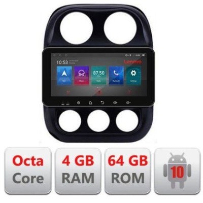 Navigatie Jeep Compass 2010-2016 I-2500 4+64 ecran 10.33&amp;quot; Android Waze USB Navigatie Internet Youtube Radio CarStore Technology foto