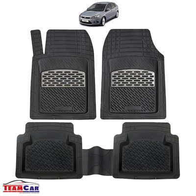Covorase Auto TeamCar&amp;reg; Tip Tavita Compatibile Ford Focus 2 Hatchback 5 uși (2004&amp;ndash;2011) Silver foto