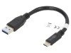 Cablu USB 3.0 A la C 0,15m negru, Goobay