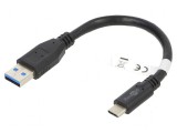 Cablu USB 3.0 A la C 0,15m negru