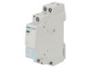 Contactor Hager 2 poli 25A 230V AC, montare sina DIN, 1 NC + 1 NO, Cod ESC227