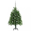 Brad de Crăciun pre-iluminat cu set globuri, verde, 120 cm