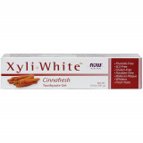 Pasta de Dinti, Now Solutions, Xyli White Cinnamon, pentru Albirea Dintilor, fara Fluor, Aroma Scort