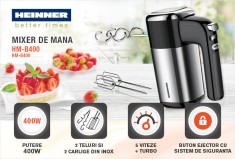 Mixer de mana Heinner HM-B400, 400W, 5 viteze foto