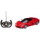 Masina cu telecomanda Ferrari Rastar, 33.5 x 14.7 x 10.8 cm, 5 x AA, 10 km/h, tractiune 2 WD, anvelope cauciuc, Rosu