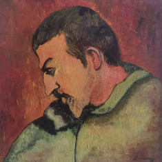 PICTURA- TABLOU nou , -Copie autoportret Paul Gauguin - pictor roman consacrat