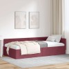VidaXL Cadru de pat colțar cu headboard bordo 90 x 190 cm 42016038