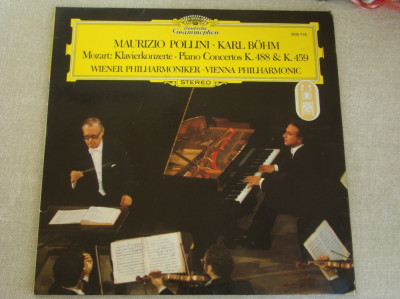 MOZART - Concert de Pian K 488 si K 459 - Karl Bohm - Vinil Deutsche Grammophon foto