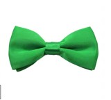 Papion Copii Verde Aprins 9.5x5cm, Poliester, Reglabil - Accesoriu Elegant Botez/Nunta/Ocazii Speciale