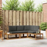 vidaXL Set de canapele de exterior 4 Bucată Natural și Antracit 3366950