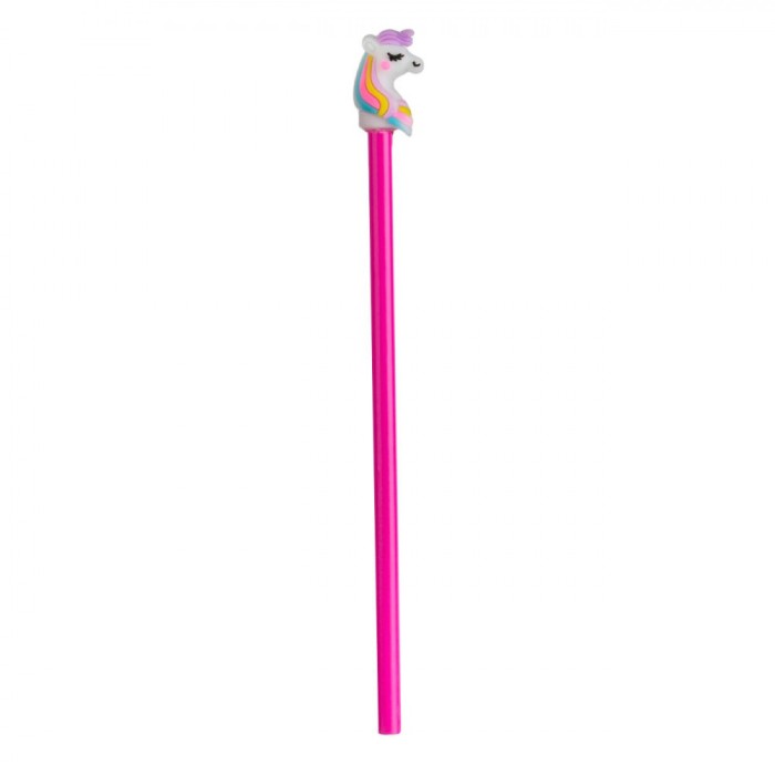 Creion 3D, Model Unicorn, Culoare Roz, Lungime 20cm