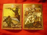 2 Timbre Togo 1970- Pictura OIT ,val. 60 si 45 f stampilate