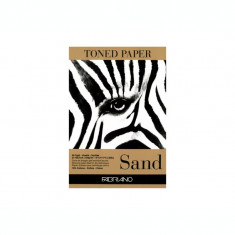Bloc desen Toned Paper Sand A4 120g 50 file fără spirală Fabriano