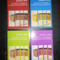 DUMITRU MICU - SCURTA ISTORIE A LITERATURII ROMANE 4 volume (cu autograf)