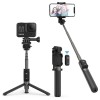 Selfie Stick TaoTronics TT-ST002, telecomanda detasabila, bluetooth, clema prindere, tripod, 65 mAh, Negru