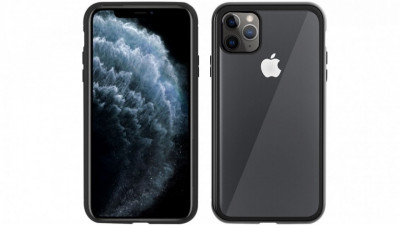 Husa Apple iPhone 11 PRO Negru,spate de sticla securizata+folie de sticla gratis foto