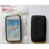 Husa Silicon S-Line Neagra pentru HTC Desire 200 - Protectie Premium