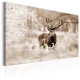 Cumpara ieftin Tablou - Deer in Sepia 120x80 cm