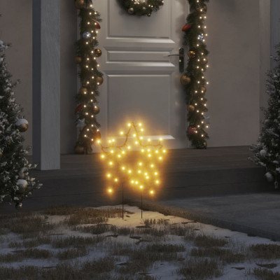 vidaXL Decor stele luminoase de Crăciun cu țăruși 3 buc. 50 LED 29 cm foto