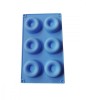 Forma Silicon Prajituri Rotunda 6 Cavitati, 29x17 cm, Albastra, Termorezistenta, Briose, Savarine, Amandine