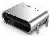 Conector USB C, versiune USB 2.0, orizontala, GCT - USB4125-GF-A