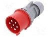Conector alimentare AC, IEC 60309, IP44, 32A, 400V AC, 7 pini, PCE - 027-6V