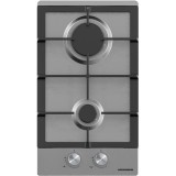 Plita incorporabila Heinner HBH-M302FIX, Gaz, 2 arzatoare, Aprindere electrica, Culoare Inox