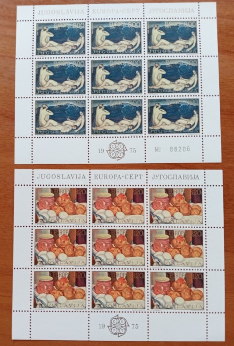 YUGOSLAVIA-&#039;1975--EU-CEPT &#039;&#039;PICTURI -NUDURI si FRUCTE&#039;&#039;-2COLITE- -MNH LUX -NESTAMPIL.-VEZI SCAN