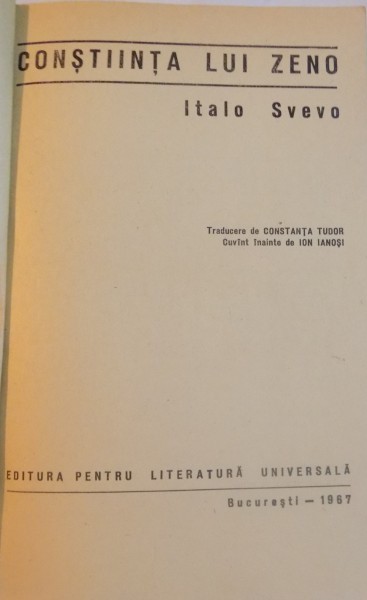 CONSTIINTA LUI ZENO, 1967