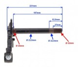 Furca Scuter Kinroad XT50Q Argintie Neagra Metalica 30-40cm Metal Strend Pro Richmann Exclusive