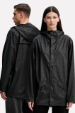 Rains geacă Jacket W3 culoarea negru, de tranziție, oversize, 12010