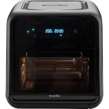 Friteuza cu aer cald Breville Airfryer VDF127X-DIM, 2000W, capacitate 10.6 l, 7 programe, display digital, rotisor, negru