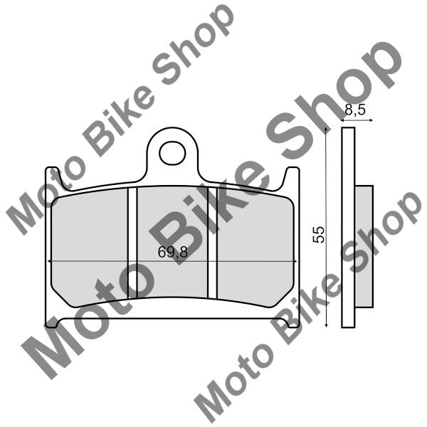 MBS Placute frana Yamaha TZ 125 fata, Cod Produs: 225103030RM