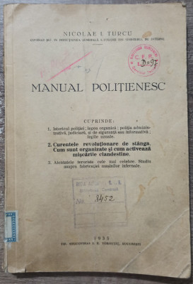 Manual politienesc - Nicolae I. Turcu// 1935 foto