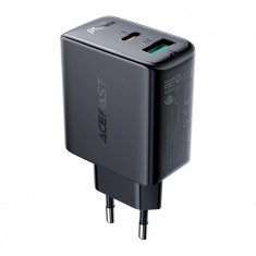 &Icirc;ncărcător de rețea USB-C/USB 32W PPS PD QC 3.0 AFC FCP negru A5 negru Acefast