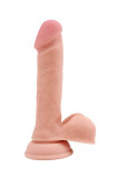 Dildo Clasic Cu Ventuza Undressed Debater, Natural, 19 cm, Chisa Novelties