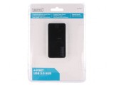 Hub USB 3.0 Negru și Argintiu 5Gbps, Digitus
