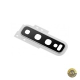 Geam Camera Spate Samsung Galaxy S10+ G975 cu Rama Argintiu (Prism White)